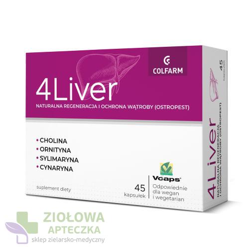 4 Liver regeneracja i ochrona wątroby 45 kapsułek COLFARM