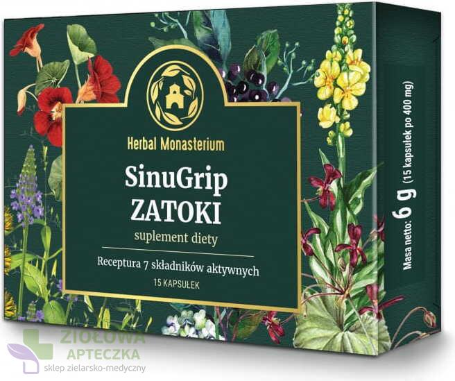 SinuGrip Zatoki 15 kapsułek Herbal Pharmaceuticals